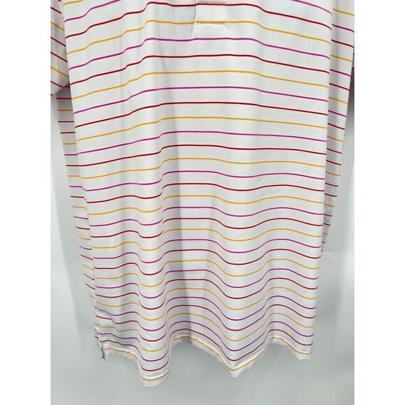 G/FORE Golf Polo Shirt White Striped Mens Size Large Short Sleeve AS IS - Picture 5 of 13